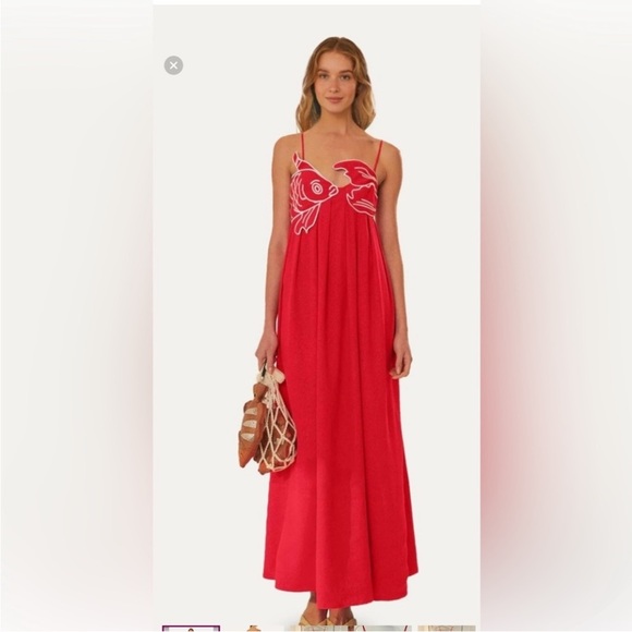 FARM Rio Dresses & Skirts - FARM Rio Vibrant Red Maxi Dress
